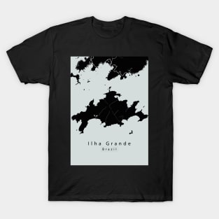 Ilha Grande Brazil Island Map T-Shirt